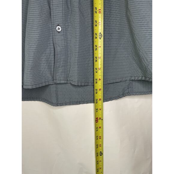 Kuhl Short Sleeve Button Up Shirt Mens Tapered Fit Blue Striped 2XL XXL - Picture 7 of 7